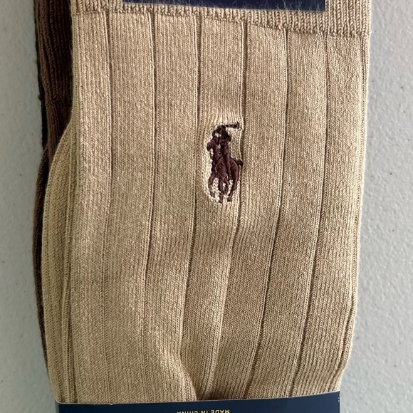 NWT!Polo by Ralph Lauren Dress Socks 3 Pack Ribbed Crew - Picture 4 of 5